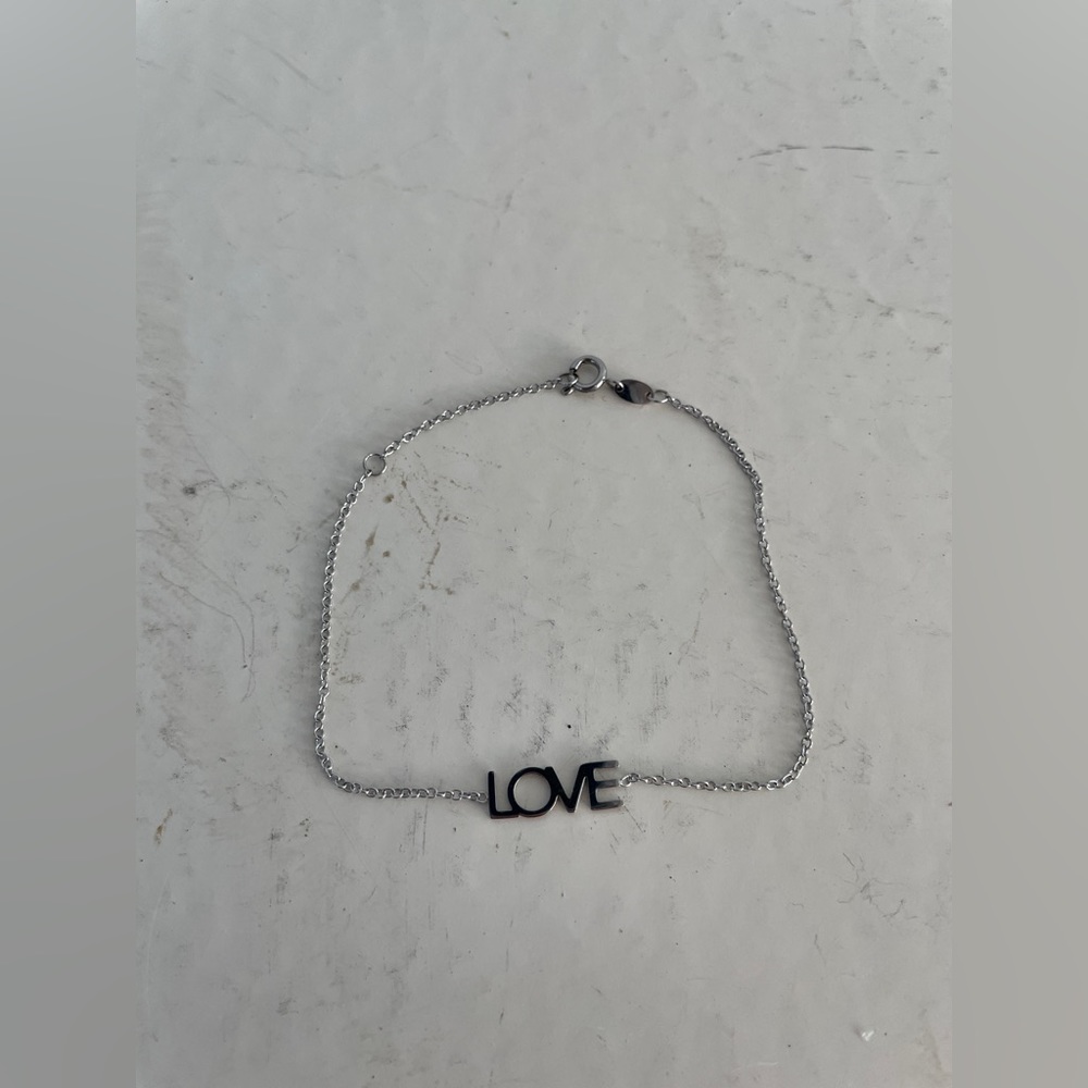 Silver Maya Brenner “Love” Bracelet